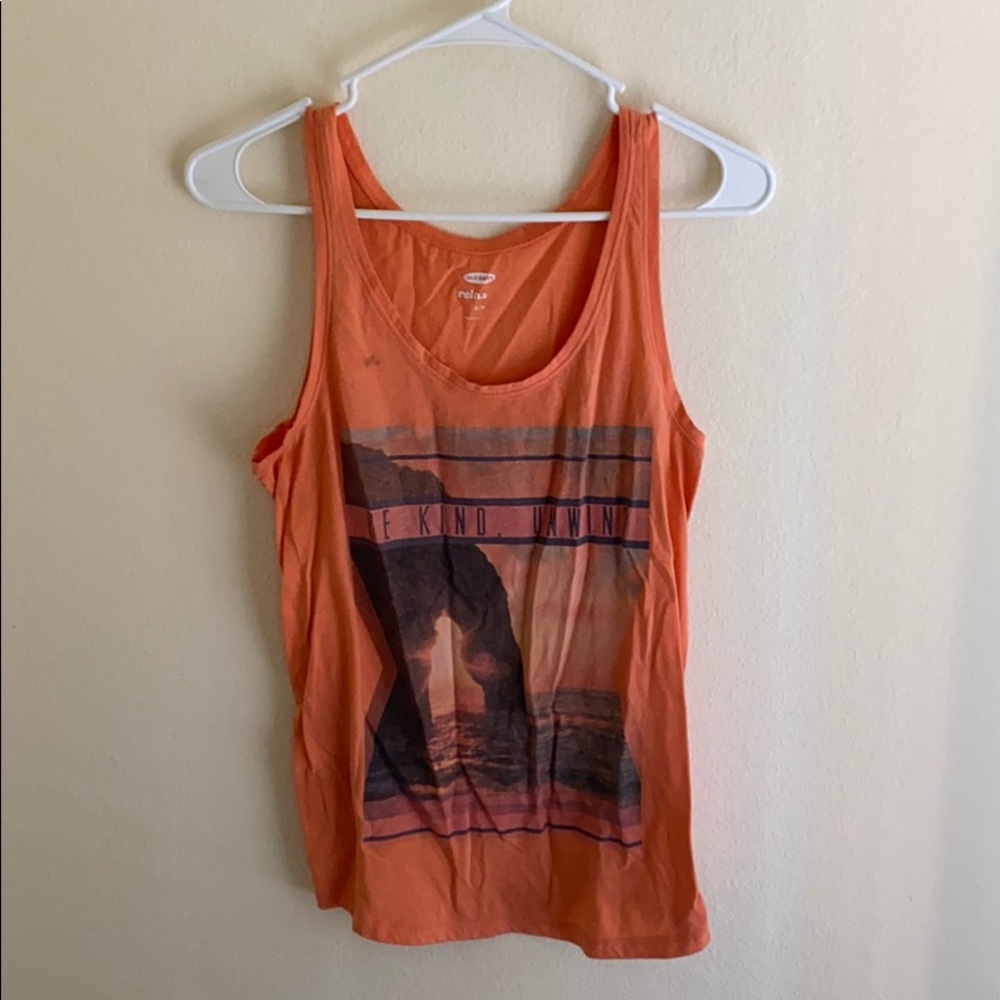 Orange active wear tank top